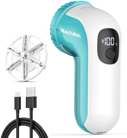 Fabric Shaver and Lint Remover, Portable Sweater Defuzzer, Aqua