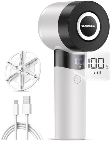 Fabric Shaver and Lint Remover, Rechargeable Sweater Defuzzer, White and black